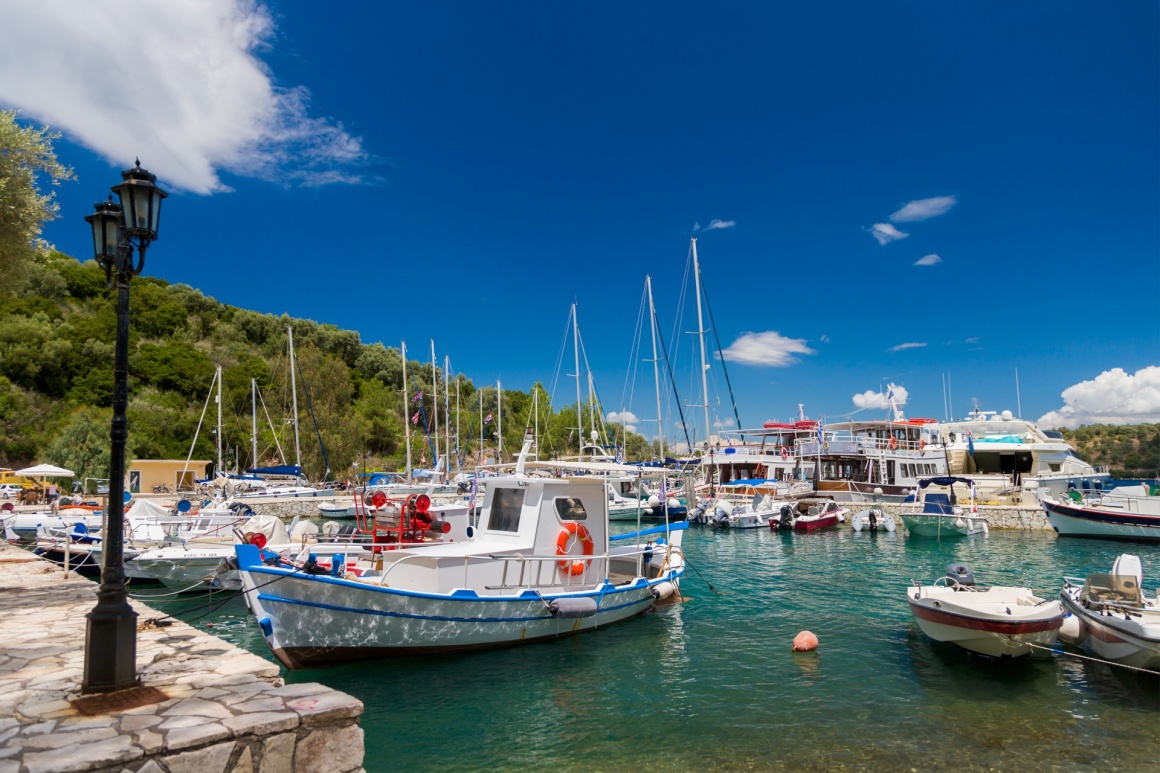 'Fishing boat in the Harbor of Meganisi island in Lefkada Greece' - Lefkada